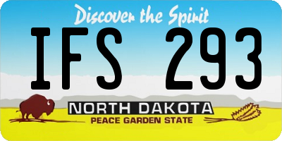 ND license plate IFS293