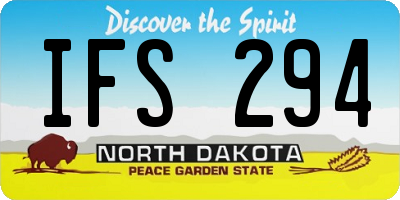 ND license plate IFS294