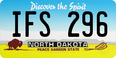 ND license plate IFS296