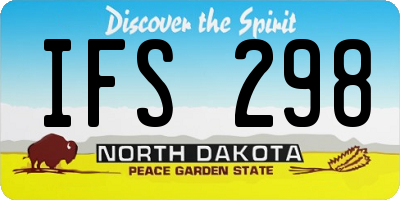 ND license plate IFS298