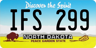 ND license plate IFS299