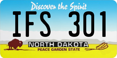 ND license plate IFS301