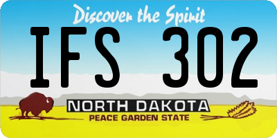 ND license plate IFS302