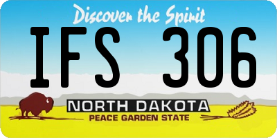 ND license plate IFS306