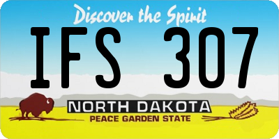 ND license plate IFS307