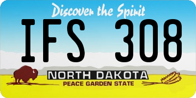 ND license plate IFS308