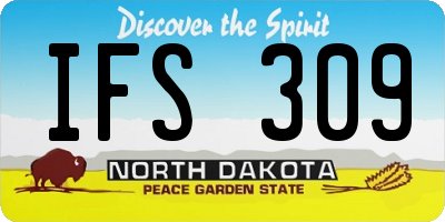 ND license plate IFS309