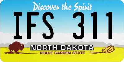 ND license plate IFS311