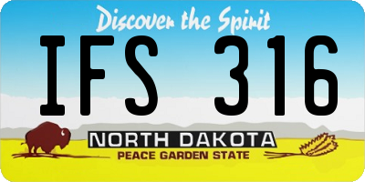 ND license plate IFS316