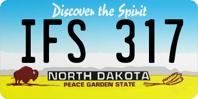 ND license plate IFS317