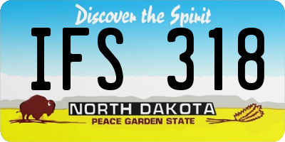 ND license plate IFS318