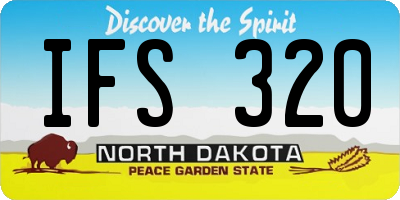 ND license plate IFS320