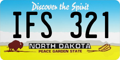 ND license plate IFS321