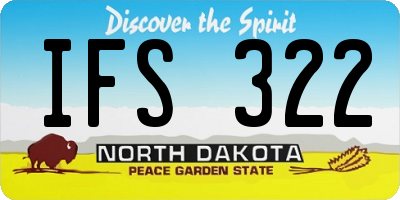 ND license plate IFS322