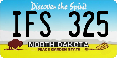 ND license plate IFS325