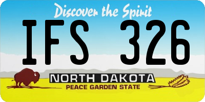 ND license plate IFS326