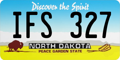 ND license plate IFS327