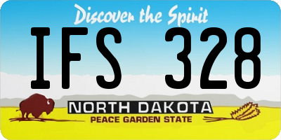 ND license plate IFS328