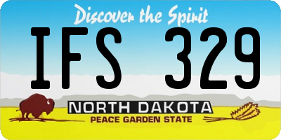 ND license plate IFS329