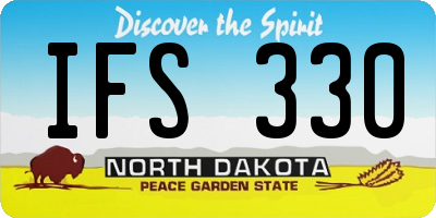 ND license plate IFS330