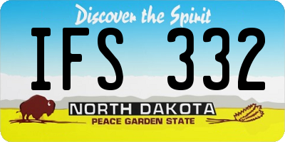 ND license plate IFS332