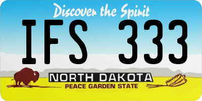 ND license plate IFS333