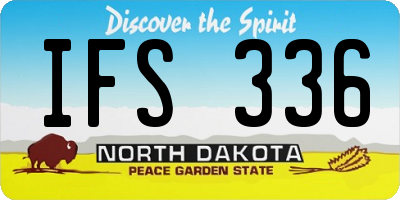 ND license plate IFS336