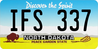 ND license plate IFS337