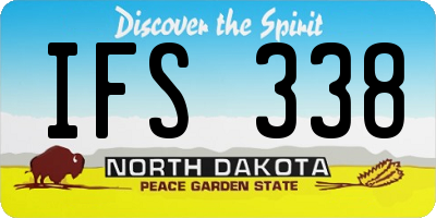 ND license plate IFS338