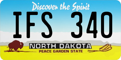 ND license plate IFS340