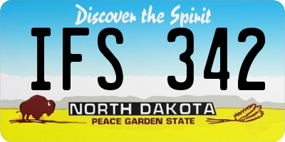 ND license plate IFS342