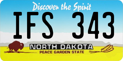 ND license plate IFS343
