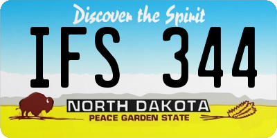 ND license plate IFS344