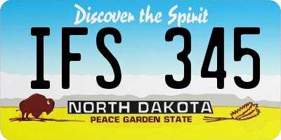ND license plate IFS345