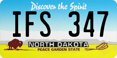 ND license plate IFS347