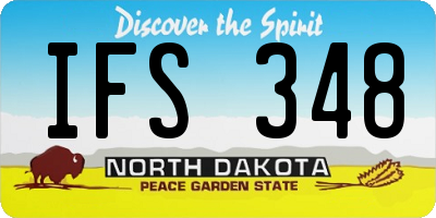 ND license plate IFS348