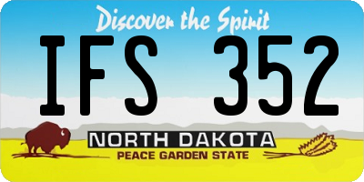 ND license plate IFS352