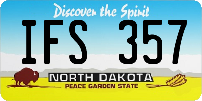 ND license plate IFS357
