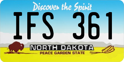 ND license plate IFS361