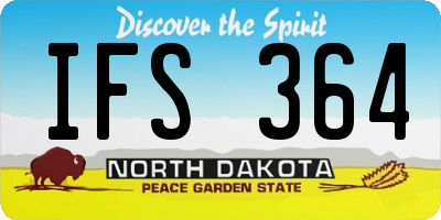 ND license plate IFS364