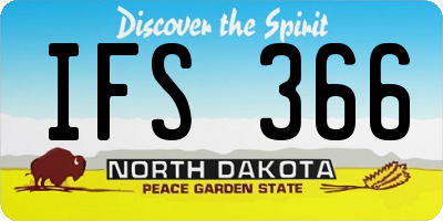 ND license plate IFS366