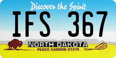 ND license plate IFS367