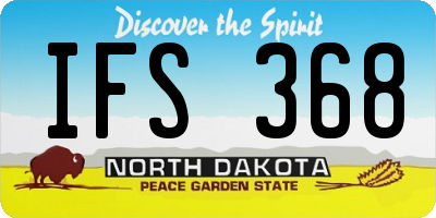 ND license plate IFS368