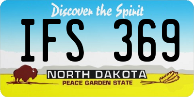ND license plate IFS369