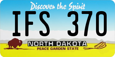 ND license plate IFS370