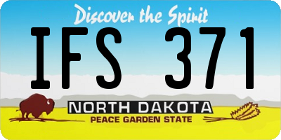 ND license plate IFS371
