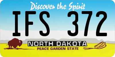 ND license plate IFS372
