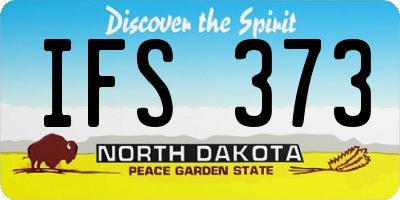 ND license plate IFS373