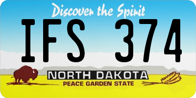 ND license plate IFS374