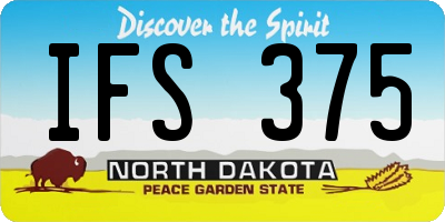 ND license plate IFS375